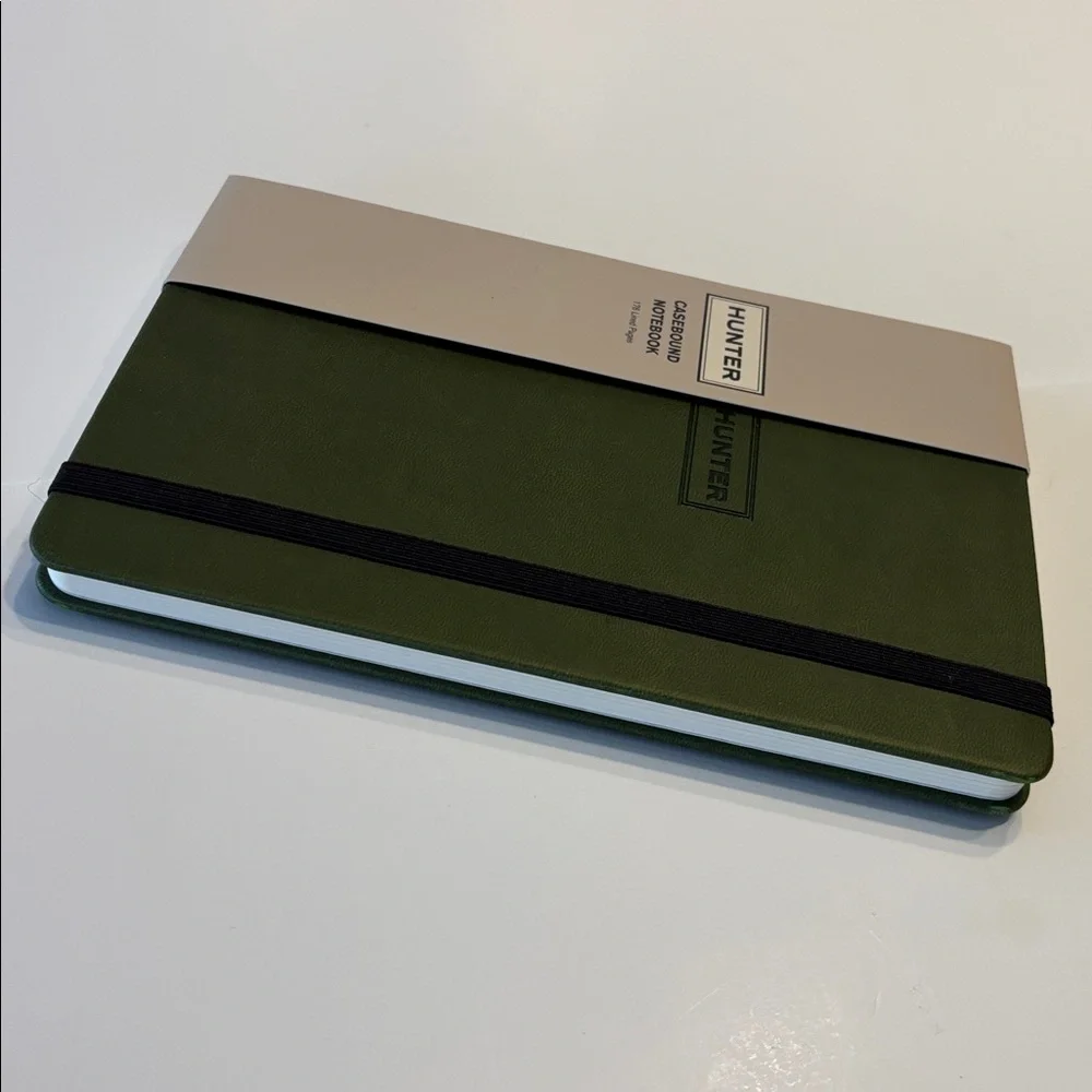 Hunter Green Casebound Notebook with Elastic Closure